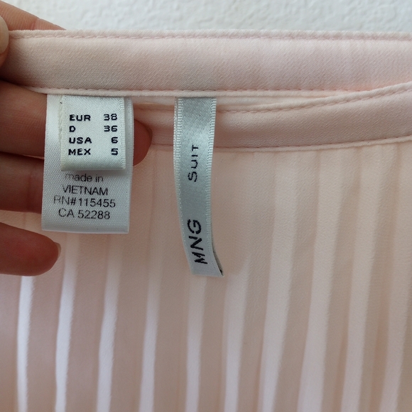 Mango Suit Blush Pleated Skirt - Picture 3 of 3
